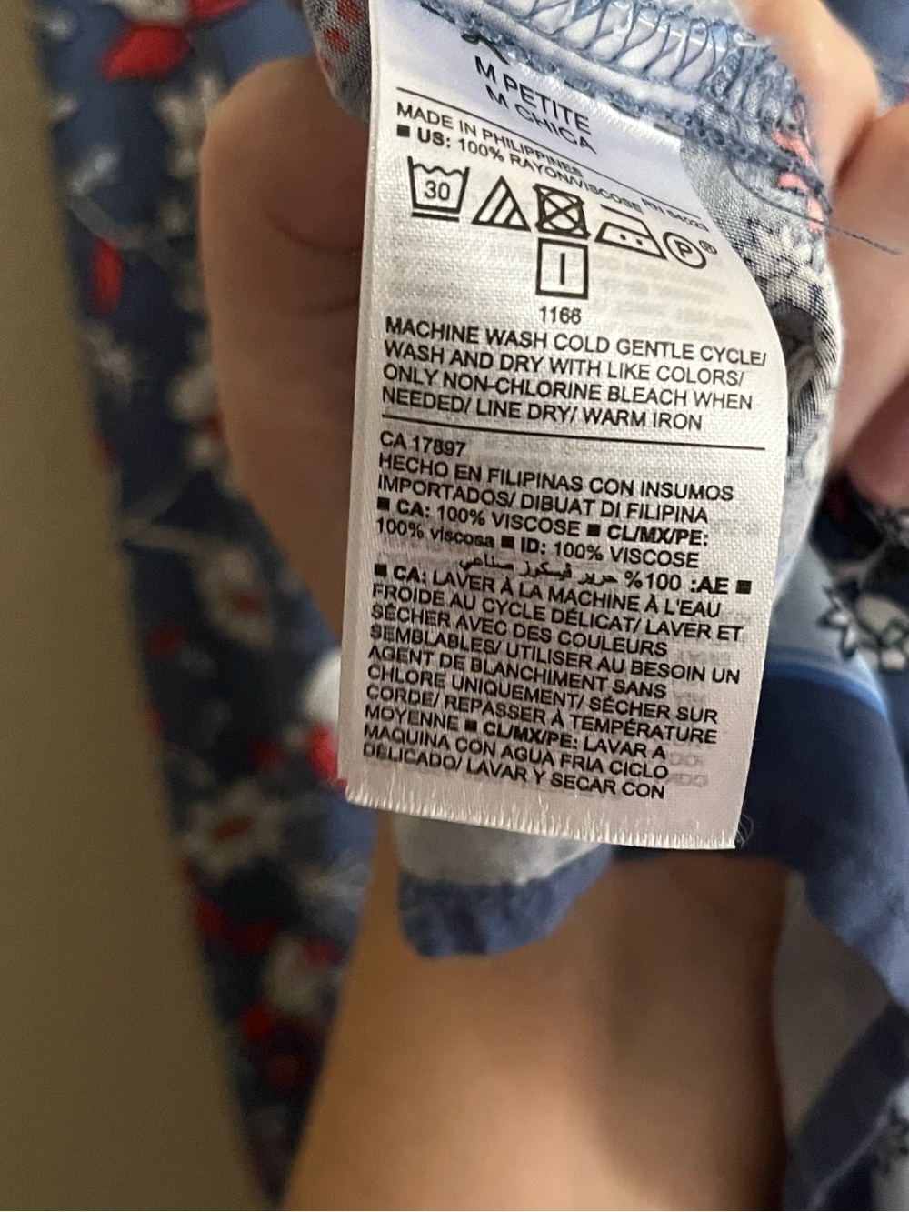 Old Navy Blue Floral Maxi Dress Medium Petite - Picture 7 of 10